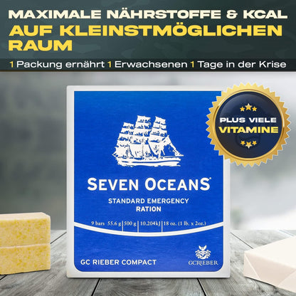 Seven Oceans XXL-Notfallnahrung, 24 x 500 g Notration, 2450 kcal