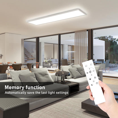 Oraymin LED Panel Deckenleuchte 120x30 – RGB, Dimmbar