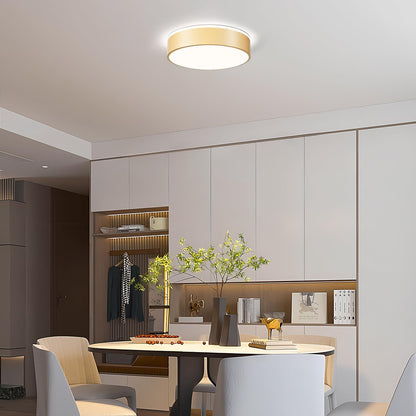 Vikaey moderne LED-Deckenleuchte Gold Metall Ø40cm – 4000K