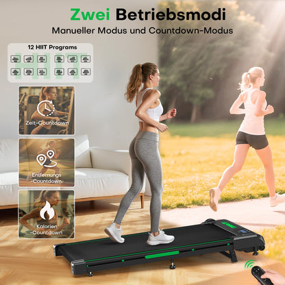 FOUSAE Walking Pad Laufband 1-10 km/h mit 9% Steigung