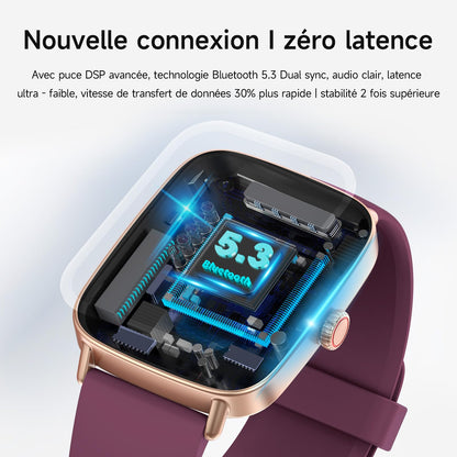 AEAC Smartwatch mit Telefonfunktion, 1.85 Zoll HD Display, IP68