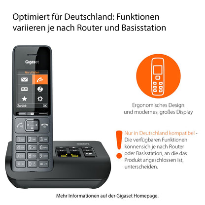 Gigaset Comfort 520A Trio DECT-Telefone Set - titan-schwarz