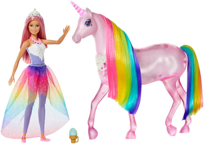 Barbie Dreamtopia Magisches Zauberlicht Einhorn – Spielset GWM78