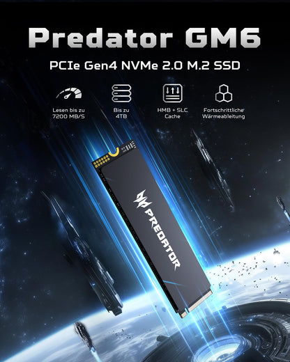 acer Predator GM6 M.2 NVMe Gaming SSD - 1TB PCIe 4.0