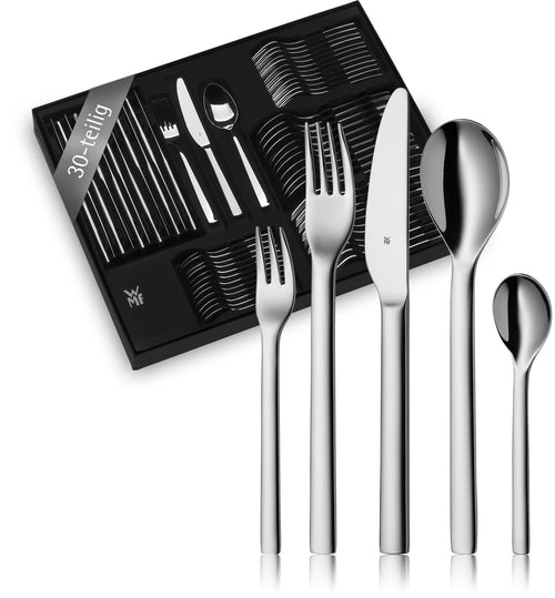 WMF Habitum Besteck Set 30-teilig für 6 Personen, Cromargan poliert, glänzende Oberfläche