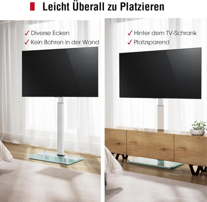 AOKCOS Universal TV Bodenständer 1.6m 43-85 Zoll – Weiss