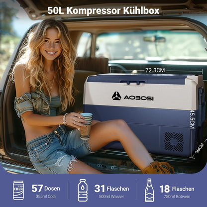AAOBOSI Kompressor Kühlbox 50L mit WiFi-App-Steuerung