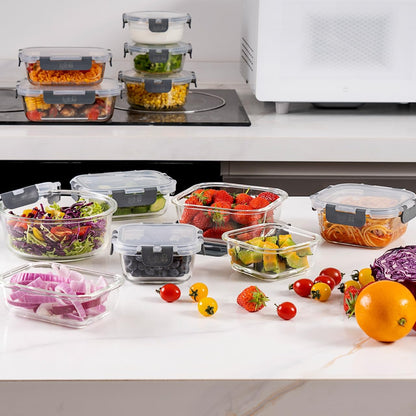 Igluu Borosilikat Glas Frischhaltedosen Meal Prep – 12er-Pack