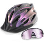 Odoland Fahrradhelm mit Fahrradbrille Set, verstellbar, 58-62 cm