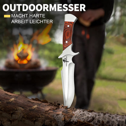 Purple Dragon Survival Messer HW13 mit fester Klinge und Lederscheide
