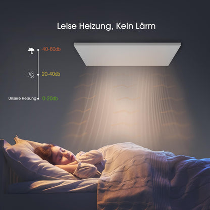 Infrarot Deckenheizung - 660W, 105.5x60.5cm, Thermostat