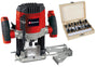 Einhell Oberfräse TC-RO 1155 Kit - 1100 Watt, Ø 6/8 Millimeter. Zwei Griffe für präzise Kanten-/Nutenbearbeitung.