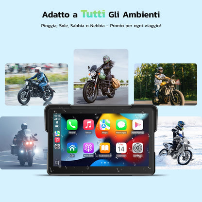 LAMTTO 7" Motorrad CarPlay & Android Auto Bildschirm IP67