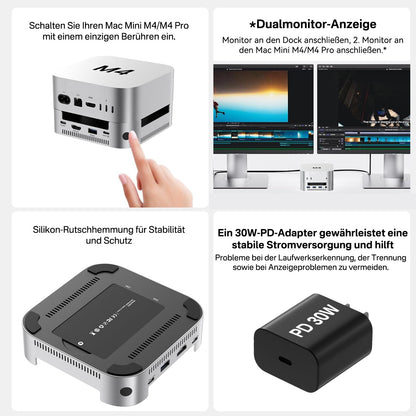 ACASIS Mac mini M4 Docking Station - Dual Bay NVMe SSD DS1101-EU