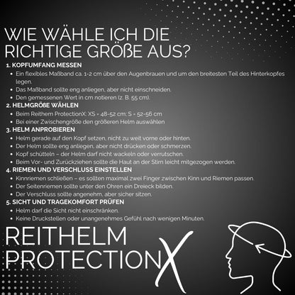 PFIFF ProtectionX Reithelm Kinder, grössenverstellbar, schwarz, Gr. S