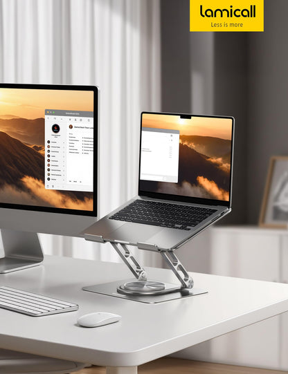 Lamicall Laptopständer, 360 Grad drehbar, verstellbar, 10-17,3 Zoll