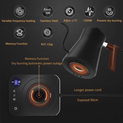 RHD Heisswasserspender Schwanenhals Schwarz 0.9L – 40-100°C