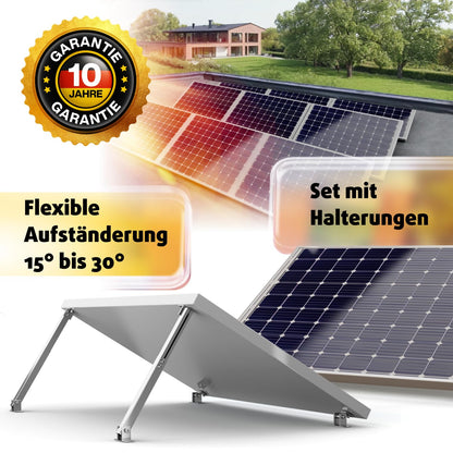Avoltik Solarmodul-Halterung Aluminium 2er-Set verstellbar 15-30°