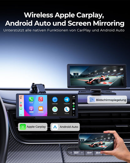 Krunia 8.1" CarPlay Bildschirm – Kabellos, Tragbar
