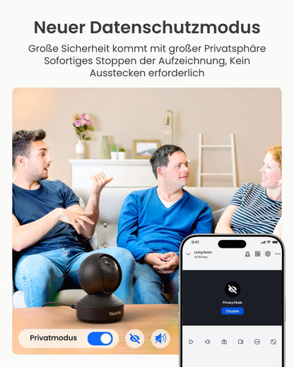 Reolink E1 Zoom 4K PTZ WLAN Überwachungskamera Innen - Schwarz