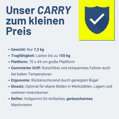 Pallit CARRY klappbarer Plattformwagen – 300 kg Tragkraft