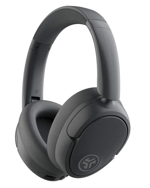 JLab JBuds LUX ANC Noise Cancelling Over-Ear-Kopfhörer, Graphit mit faltbaren gepolsterten Ohrmuscheln