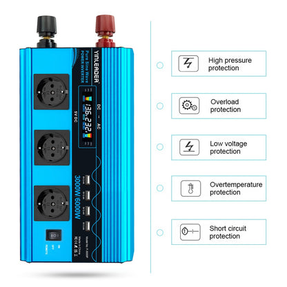 Wechselrichter 3000W Reiner Sinus Spannungswandler – 12V 230V