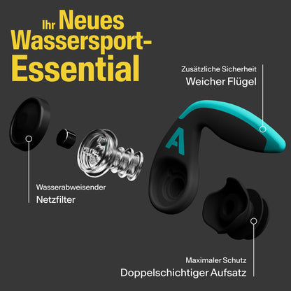 Alpine WaterSafe Pro Ohrstöpsel für Schwimmen und Surfen, M/L