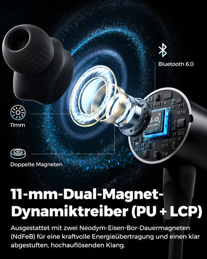 SoundPEATS Q40HD Bluetooth In-Ear-Kopfhörer mit LDAC und IP67