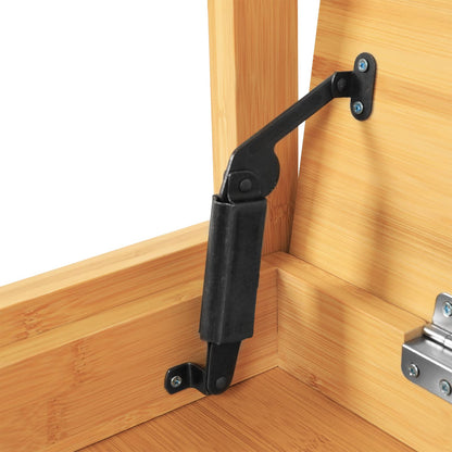 VIAGDO Garderobenständer mit Sitzbank Flurregal – Bambus