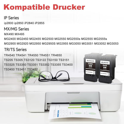 ANKINK PG-545XL Tintenpatronen kompatibel für Canon, schwarz, 2er-Pack