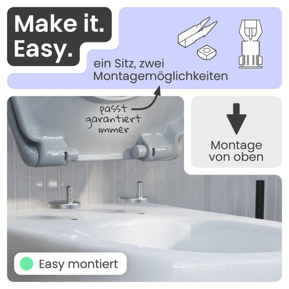 instmaier Alma WC-Sitz Absenkautomatik – Manhattan Grau