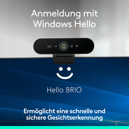 Logitech Brio 4K Webcam für Videokonferenzen - Graphit