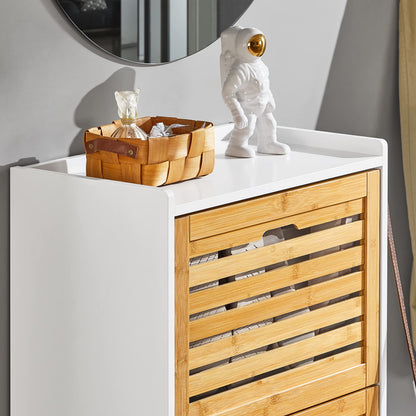 SoBuy FSR108-WN Schuhschrank mit 3 Klappen - Natur