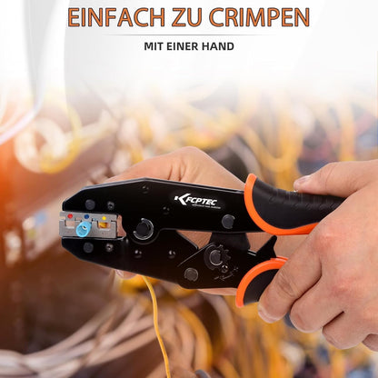 KF CPTEC Crimpzange Wechselbacken Set Ratschenfunktion – 9-teilig