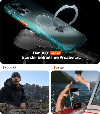 TORRAS Ostand Q3 Air Hülle für iPhone 16 Pro Max, MagSafe, Schwarz
