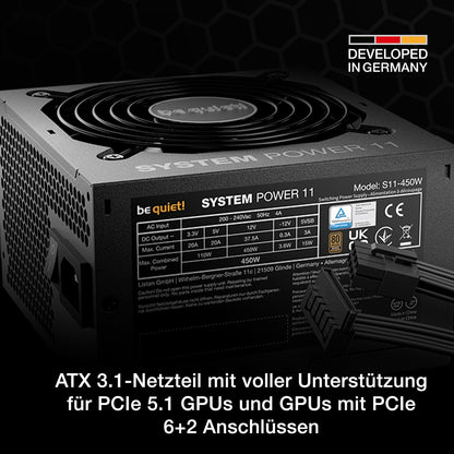 be quiet! System Power 11 ATX 3.1 Netzteil - 450W
