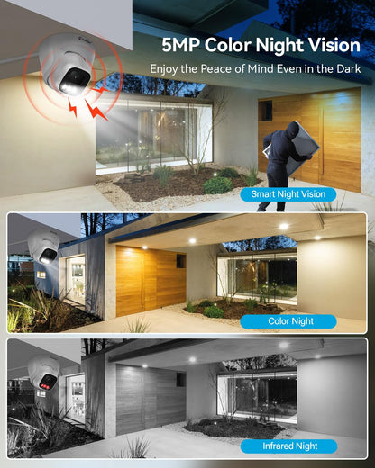 Jennov Überwachungskamera Set 10" Monitor Wireless NVR 2x 5MP Aussen