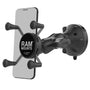 RAM Mounts RAP-B-166-2-A-UN7U Saugfuss-Halterung für Handy X-Grip kurz. Fixiert Telefone sicher an Scheiben oder glatten Flächen.