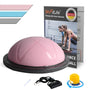 DH FitLife Balance Ball Gleichgewichtstrainer Gymnastikball 60cm - Rosa. Rosafarbener Halbball für Balance- & Koordinationstraining.