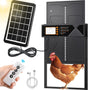 Rsaoty Automatische Hühnerklappe Solar - Upgrade Grösse. Graue Klappe mit Solarpanel für automatisches Öffnen/Schließen.