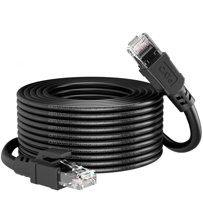 VOIETOLT Cat 6 Netzwerkkabel Outdoor 50 m, wasserdicht, erdverlegbar – Kabel mit UV-beständigem LLDPE-Mantel