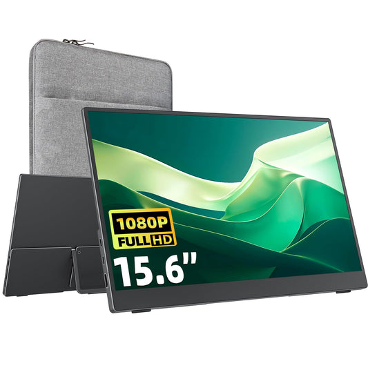 cocopar Tragbarer Monitor, 15,6" Full HD Display. Erweitert oder spiegelt Bildschirme in 1080P via USB-C.
