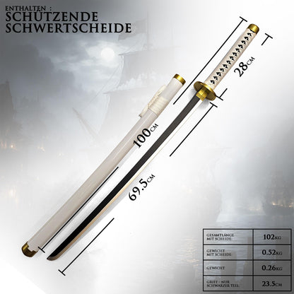 Swords and more One Piece Wado-Ichi-Monji Katana aus Bambus