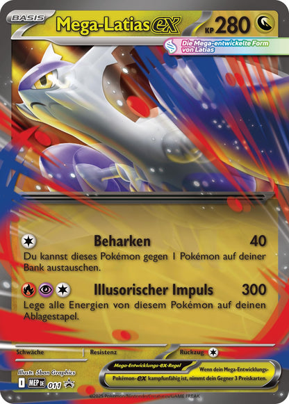 Pokémon Sammelkartenspiel Kollektion Mega-Latias-ex mit 4 Boostern