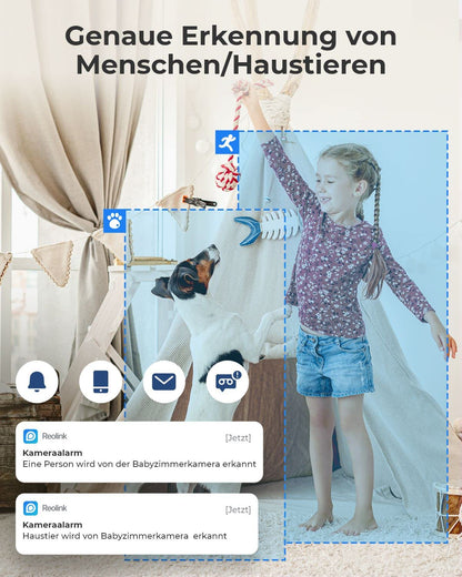 Reolink E1 WLAN Überwachungskamera innen 2K 3MP schwenkbar schwarz