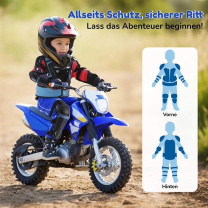 yeesport Kinder Protektoren Set mit Brustpanzer, schwarz