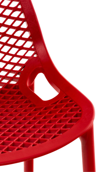 CLP Air wetterbeständiger Barhocker aus Kunststoff – Rot