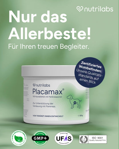 NutriLabs Placamax Tabletten für Hunde zur Verdauung, 100 Stk.