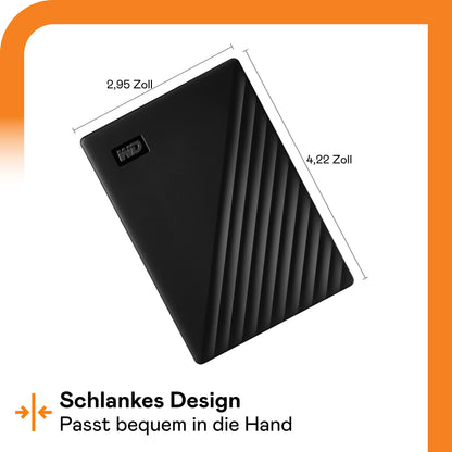 WD My Passport mobile externe Festplatte 5 TB - Schwarz
